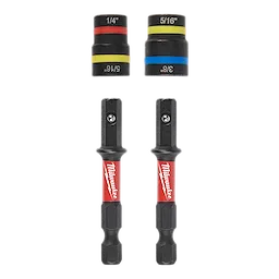 SHOCKWAVE Impact Duty QUIK-CLEAR 2-in-1 Magnetic Nut Driver Set - 2PC includes two nut drivers and four interchangeable heads.