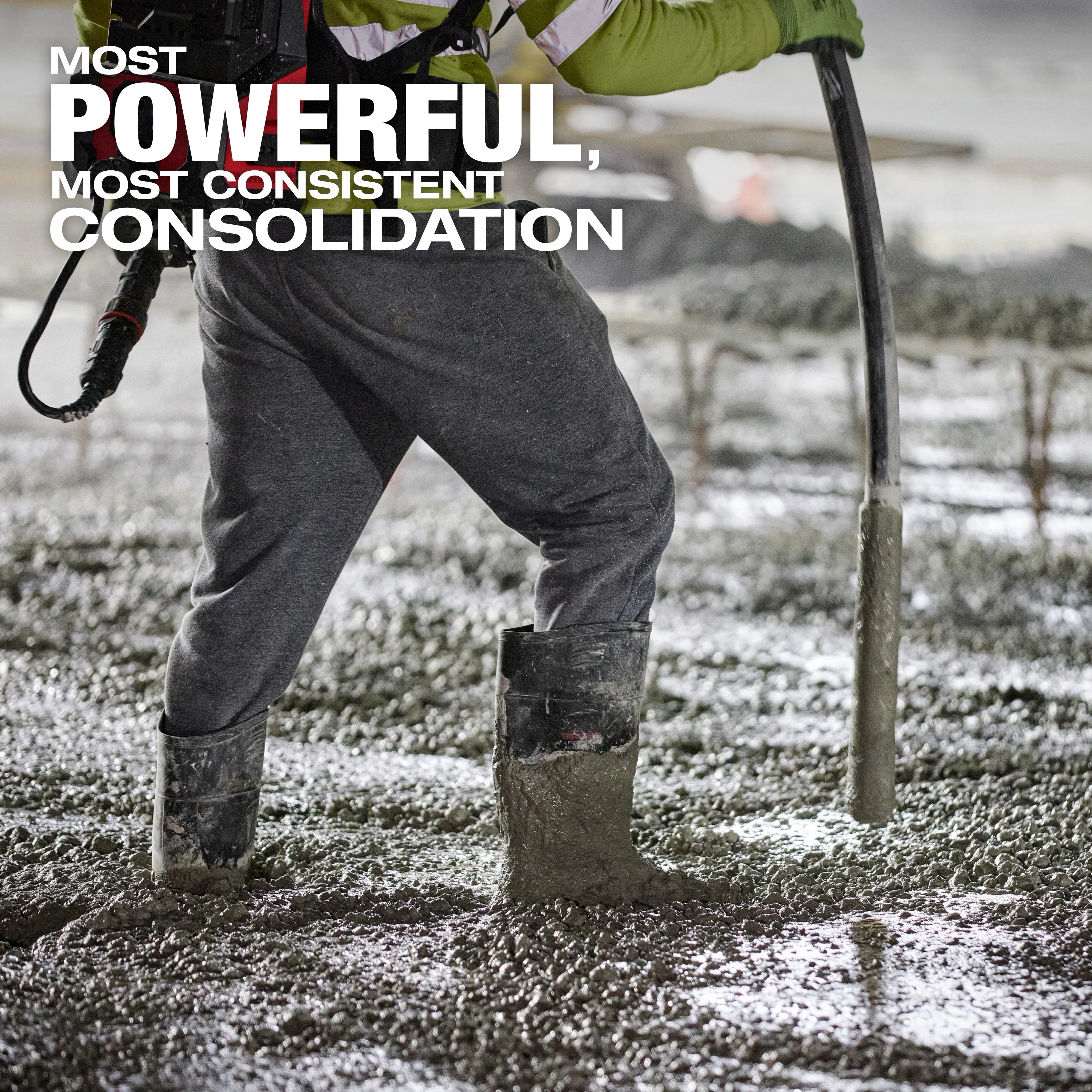 MX FUEL™ Backpack High Cycle Concrete Vibrator w/ 7' Whip / 1.75" Head