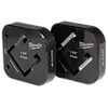 1-5/8" x 1-5/8" Single Strut Shearing Dies by Milwaukee, showing two black shearing dies with the brand and size inscribed.