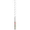 Quarter-inch by four-inch by six-inch SHOCKWAVE Impact Duty Carbide Multi-Material Drill Bit with silver body and red label.