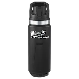 PACKOUT 24oz Insulated Bottle with Straw Lid standing upright on a plain white background.