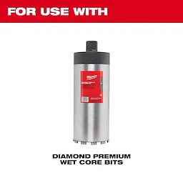 Diamond Premium Wet Core Bits are shown with a metallic cylindrical body, black top, and red label, suitable for heavy-duty drilling.