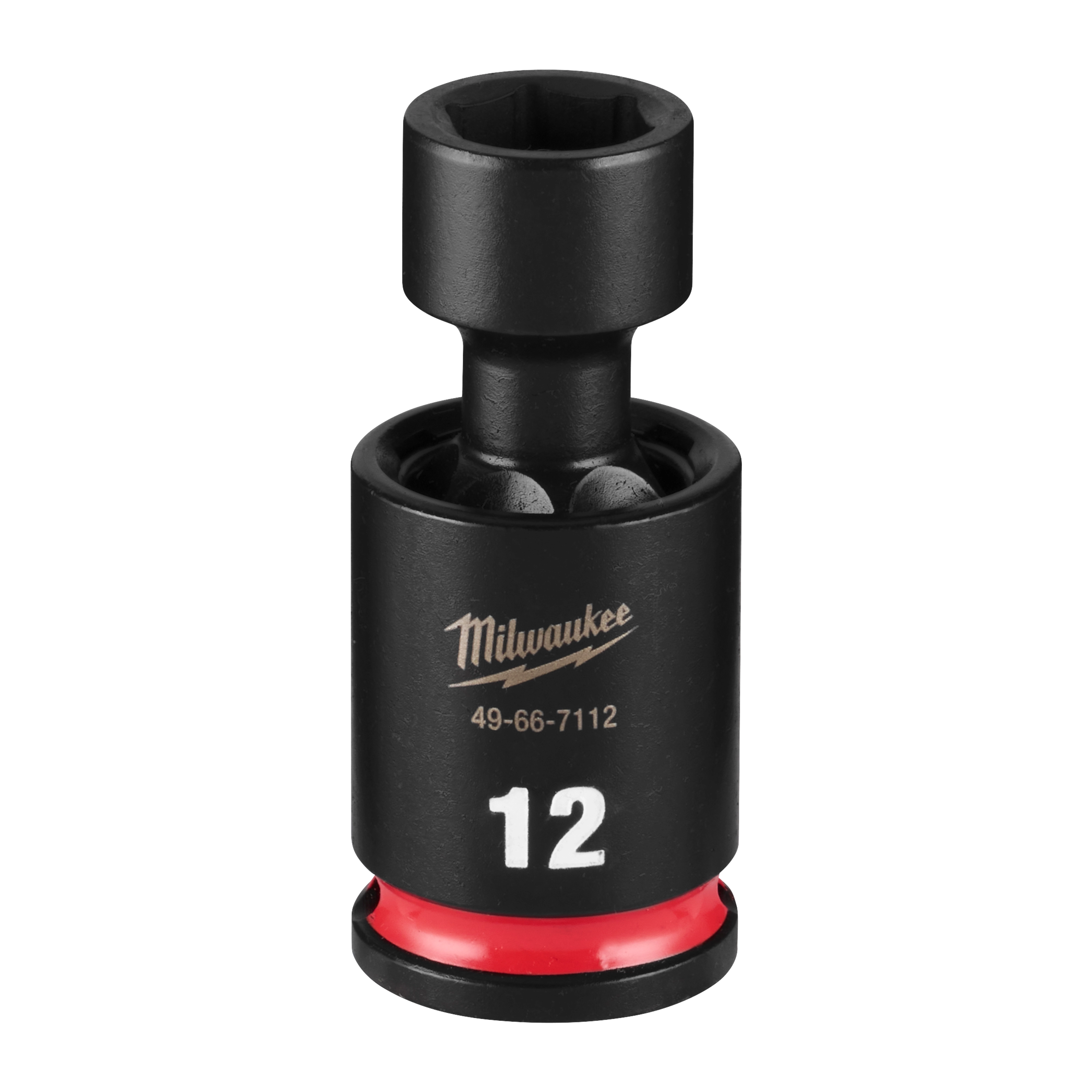 SHOCKWAVE Impact Duty 3/8" Drive 12MM Standard Swivel Socket standing upright on a plain background.