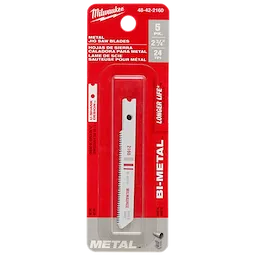 2-3/4" 24TPI U-Shank Metal Cutting Bi-Metal Jig Saw Blades 5PK in red and white packaging designed for cutting metal.