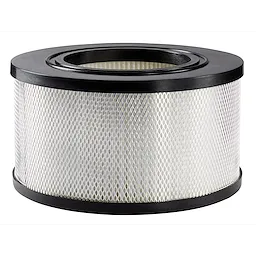Vacuum accessory featuring a cylindrical HEPA filter with a white mesh surface and black plastic end caps. Suitable for use in various vacuum cleaner models to filter dust and debris effectively.