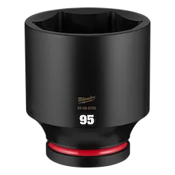 SHOCKWAVE Impact Duty 1" Drive 95mm Deep 6 Point Socket standing upright on a plain background.