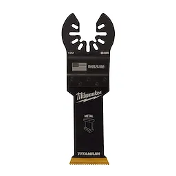 Milwaukee OMT Blades, 1-1/8" Bi-Metal TI-N Metal Blade. Black with titanium edges, made in the USA.