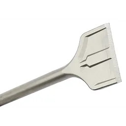 SDS-MAX 3" SCALING chisel with flat, wide blade designed for heavy-duty scaling applications on concrete, masonry, and other hard surfaces.