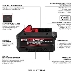 M18™ REDLITHIUM™ FORGE™ XC8.0 Battery Pack