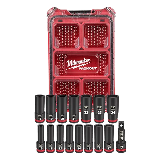 16PC SHOCKWAVE™ Impact Duty Socket 1/2” Drive 16PC MM Set with PACKOUT™