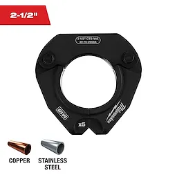 2-1/2" CTS-V Pivoting Press Ring for M18 FORCE LOGIC Press Tools, suitable for copper and stainless steel pipes.