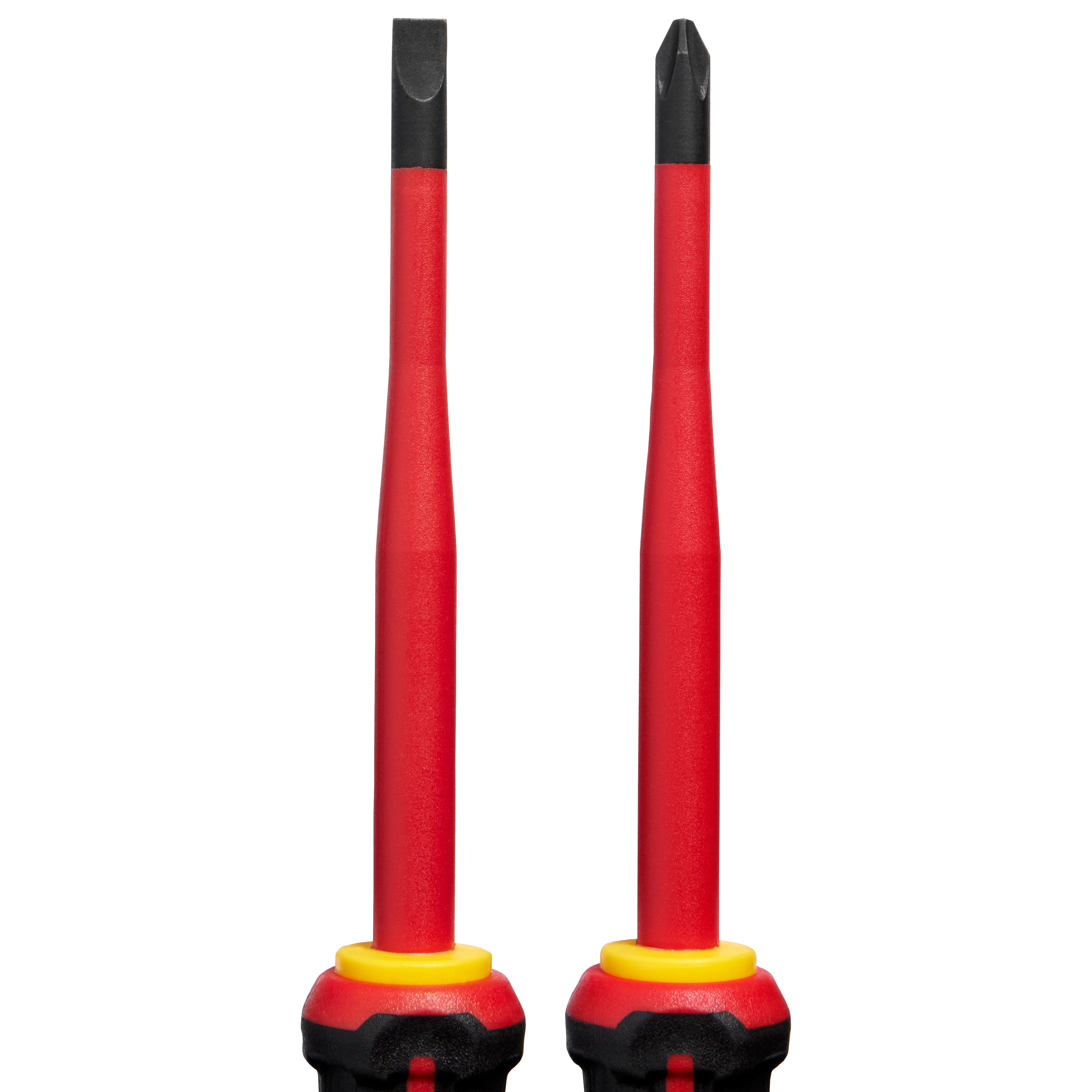 2pc 1000V Insulated Slim Tip Screwdriver Set