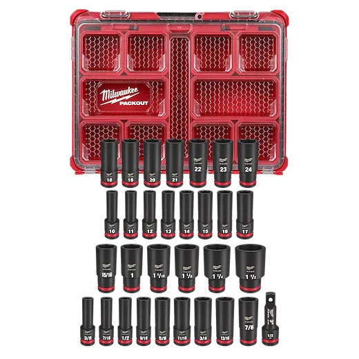 31PC SHOCKWAVE™ Impact Duty Socket 1/2” Drive Set with PACKOUT™