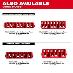 Available Case Rows for MILWAUKEE® Customizable Cases