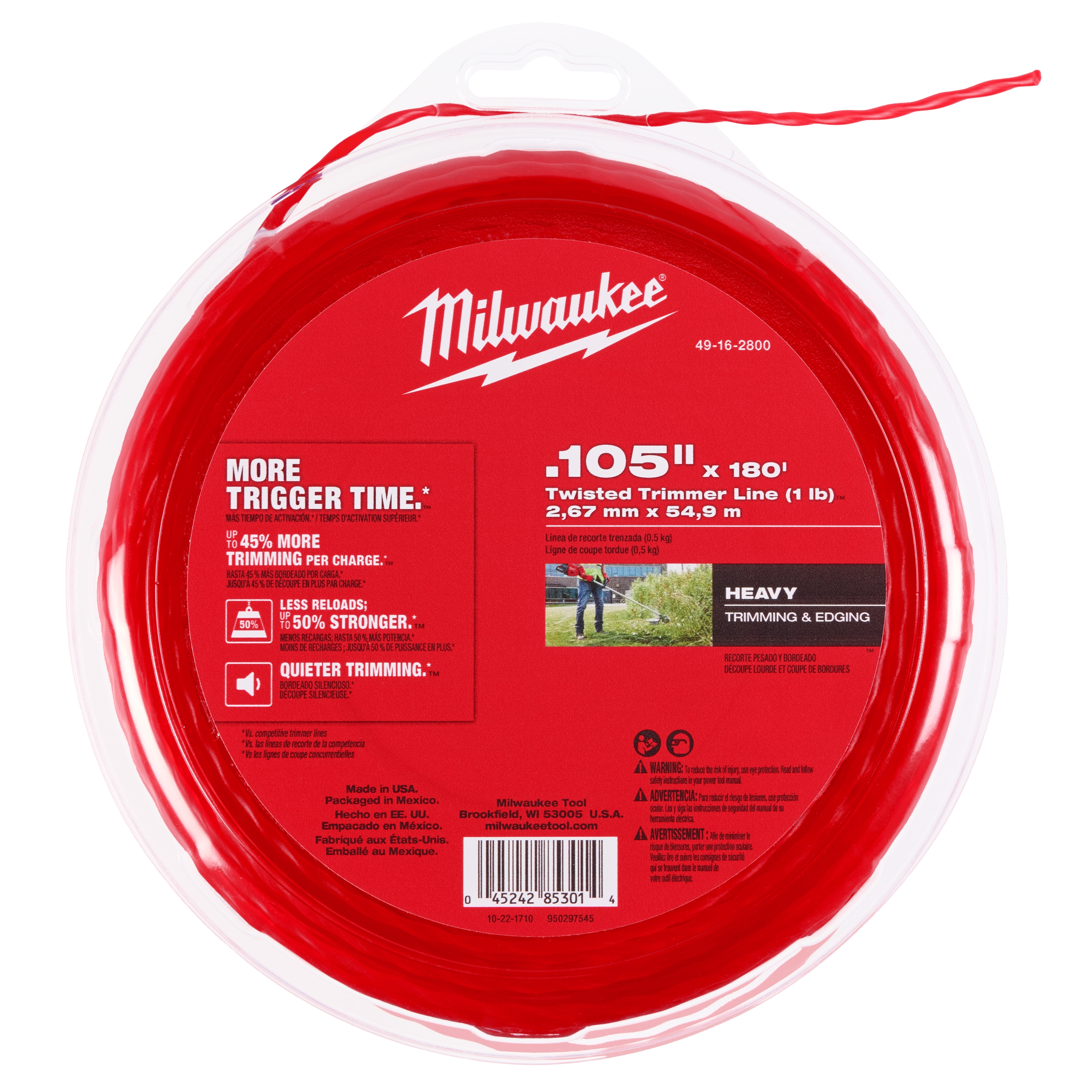 .105" x 180' Twisted Trimmer Line