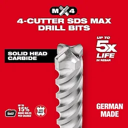 Next Gen MX4 4-Cutter Rotary Hammer Drill Bit USP Image