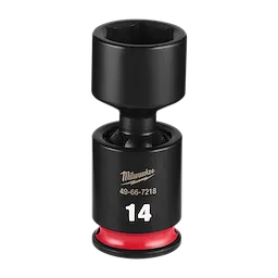 SHOCKWAVE Impact Duty 1/4" Drive 14MM Standard Swivel Socket standing upright on a plain background.