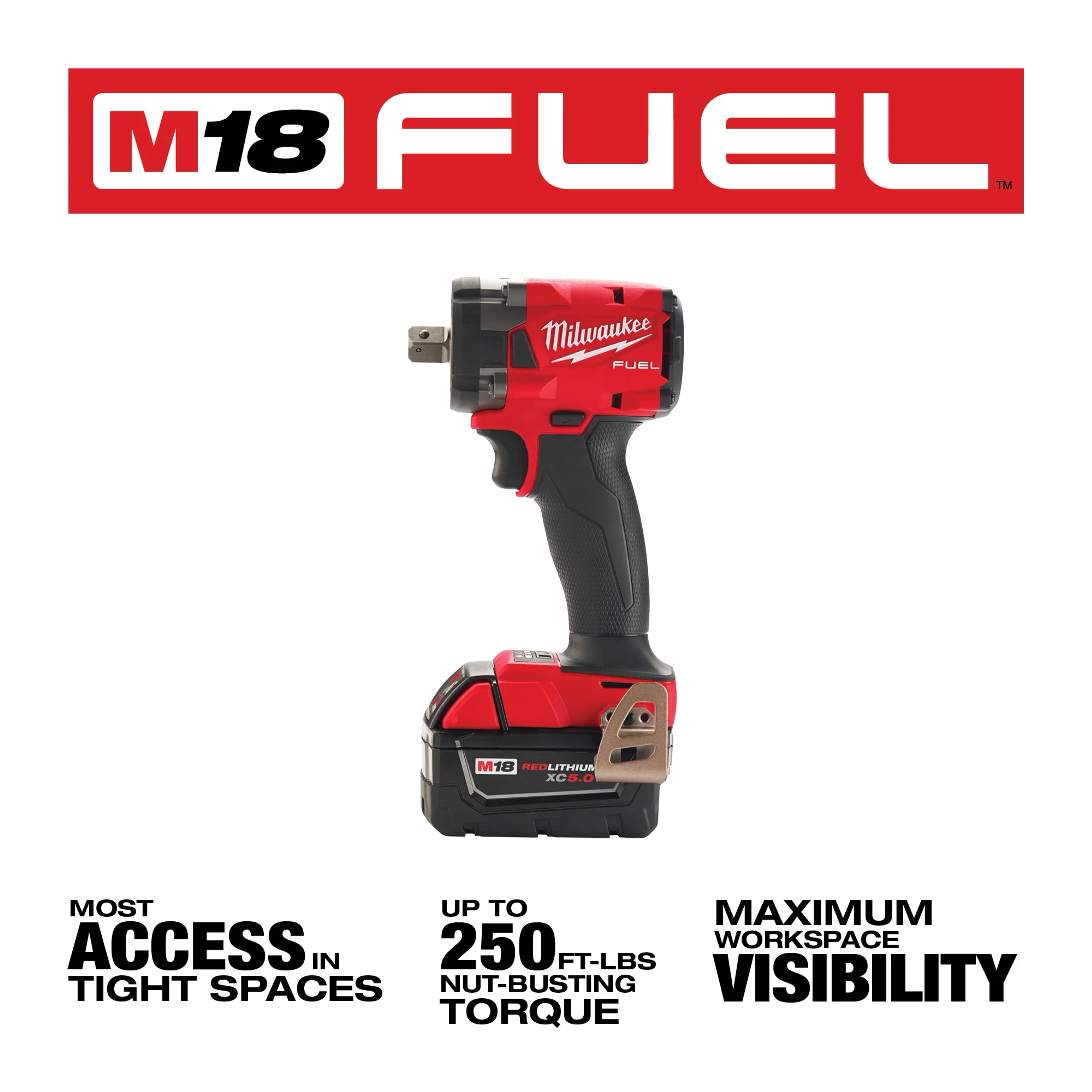 M18 FUEL™ 3/8 " Compact Impact Wrench w/ Friction Ring Kit FUEL USP