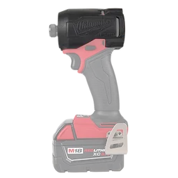 M18 FUEL 1/4" Hex Impact Driver with a black and red handle, textured grip, trigger switch, and REDLITHIUM XC5.0 battery.