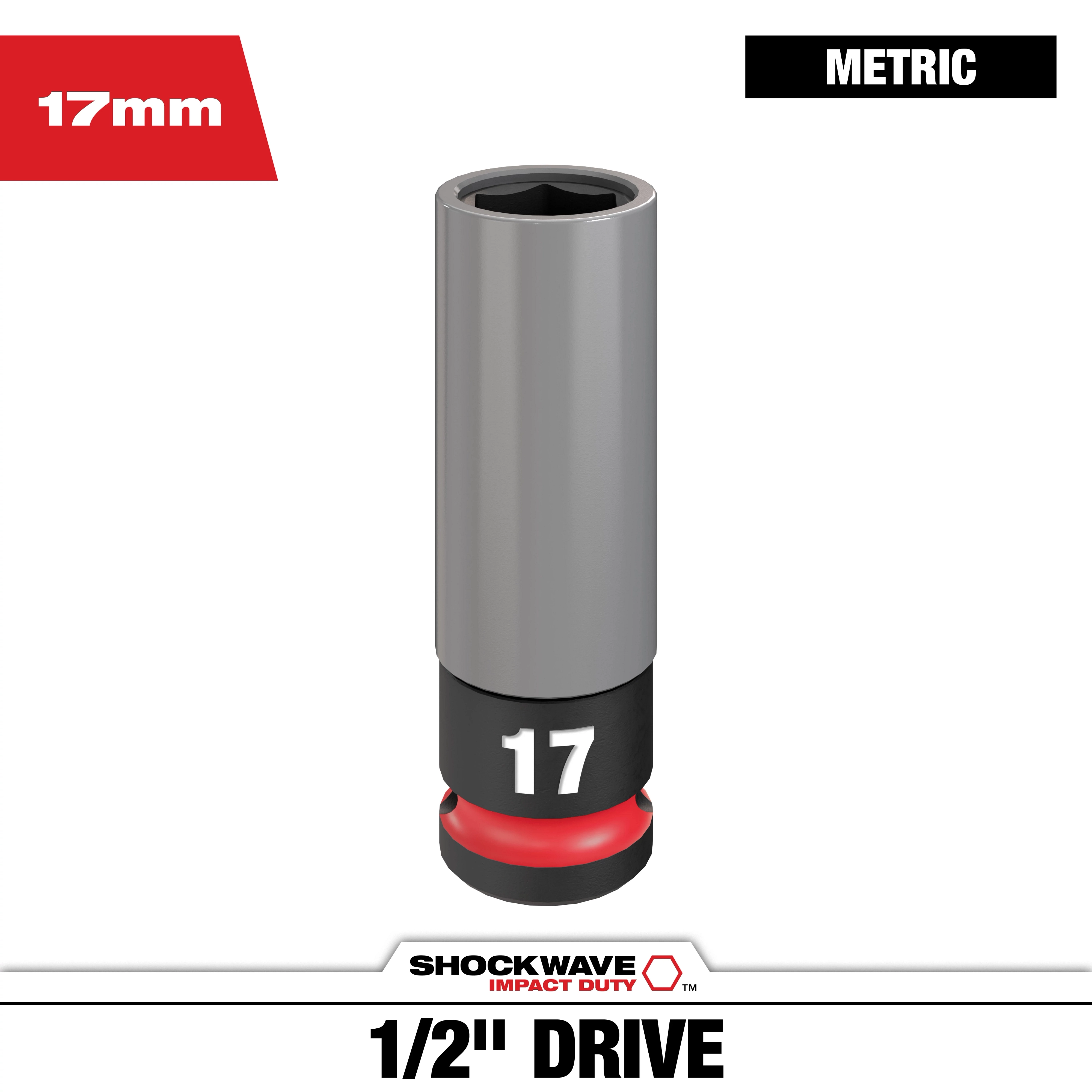 SHOCKWAVE Impact Duty™ 1/2 Drive 17MM Metric Lug Nut Wheel Socket