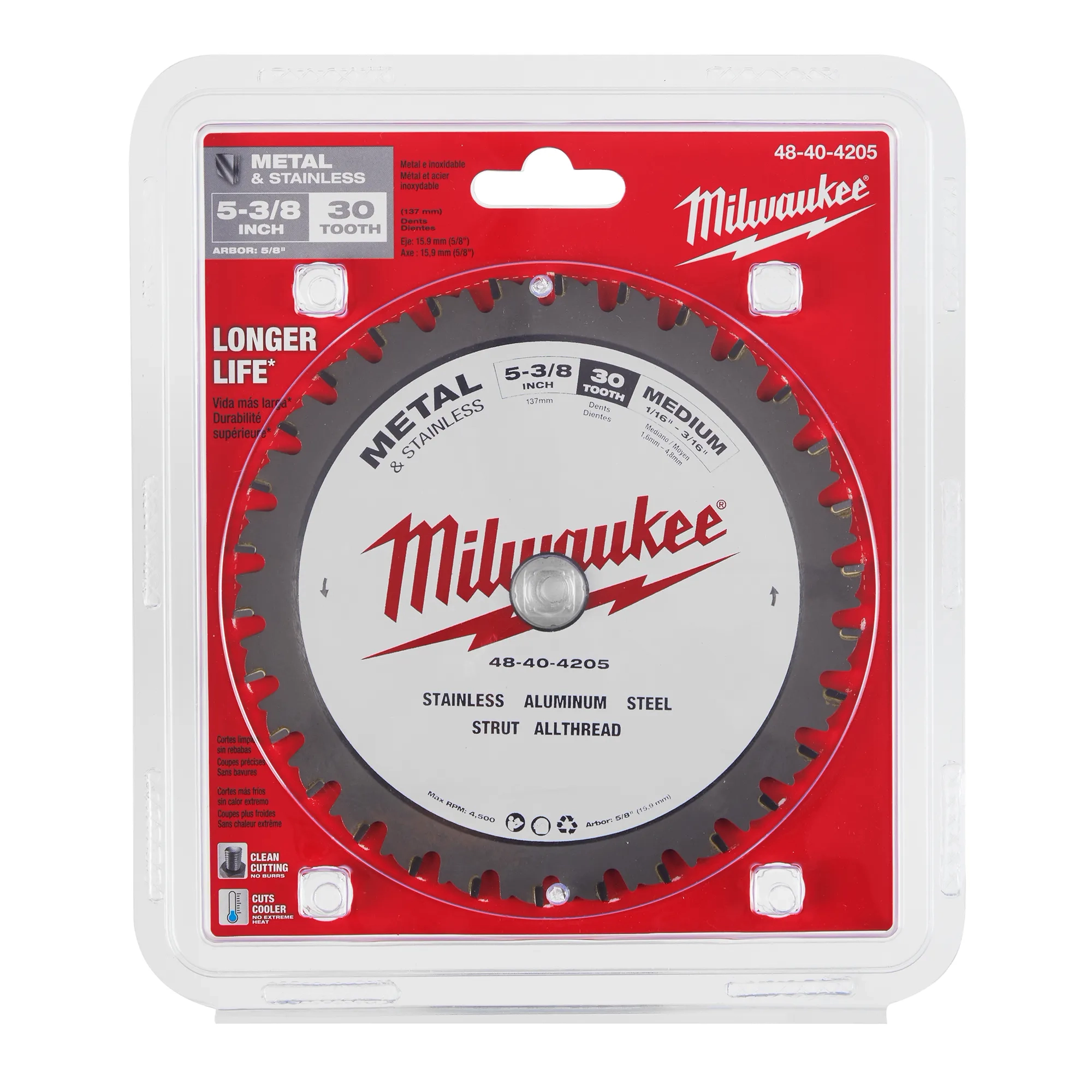 Milwaukee 48-40-4515 8-Inch Metal Cutting Circular Saw Blade – 42 Teeth, Steel