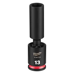 SHOCKWAVE Impact Duty 3/8" Drive 13MM Deep Swivel Socket standing upright on a plain background.