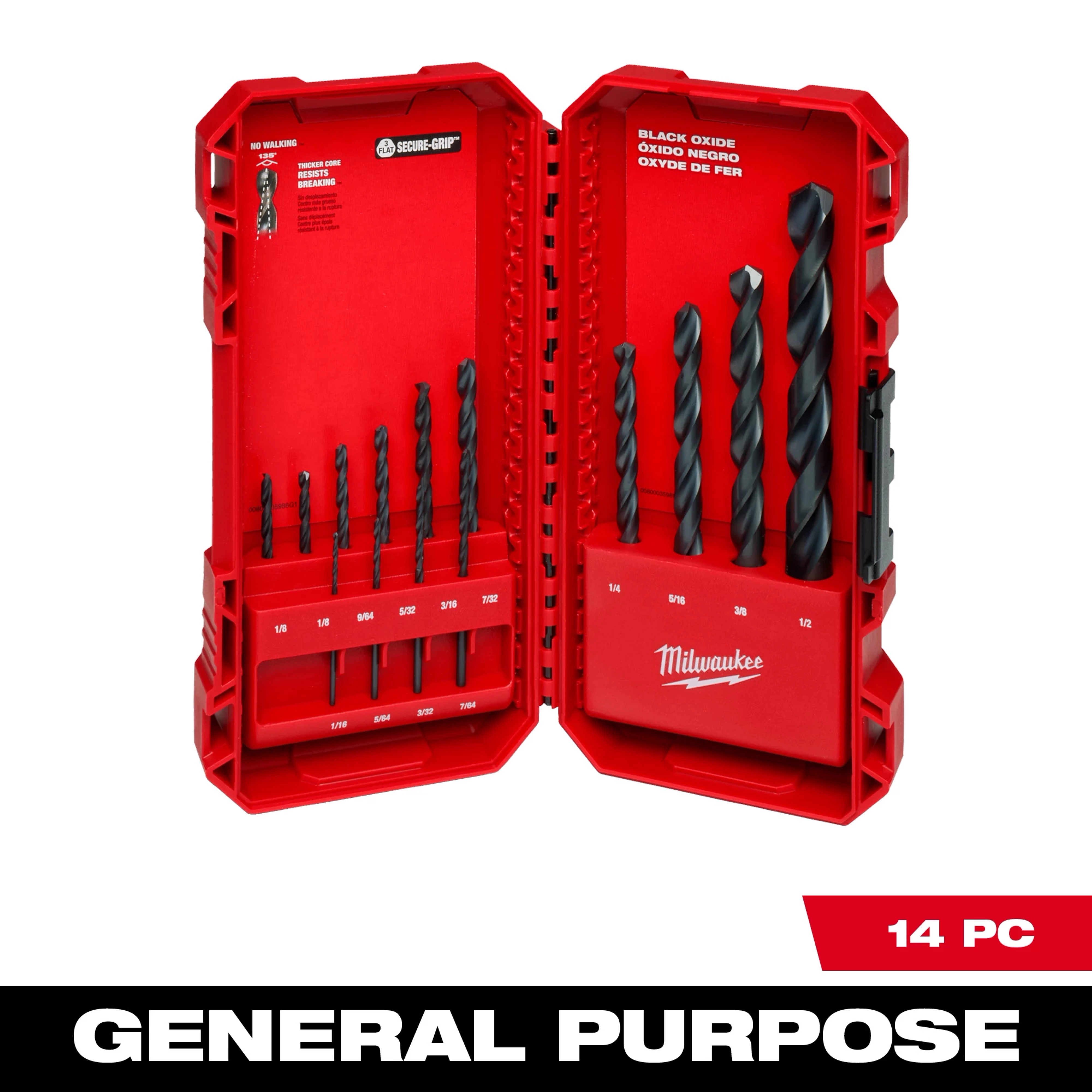 THUNDERBOLT® Black Oxide Drill Bit Set – 14PC