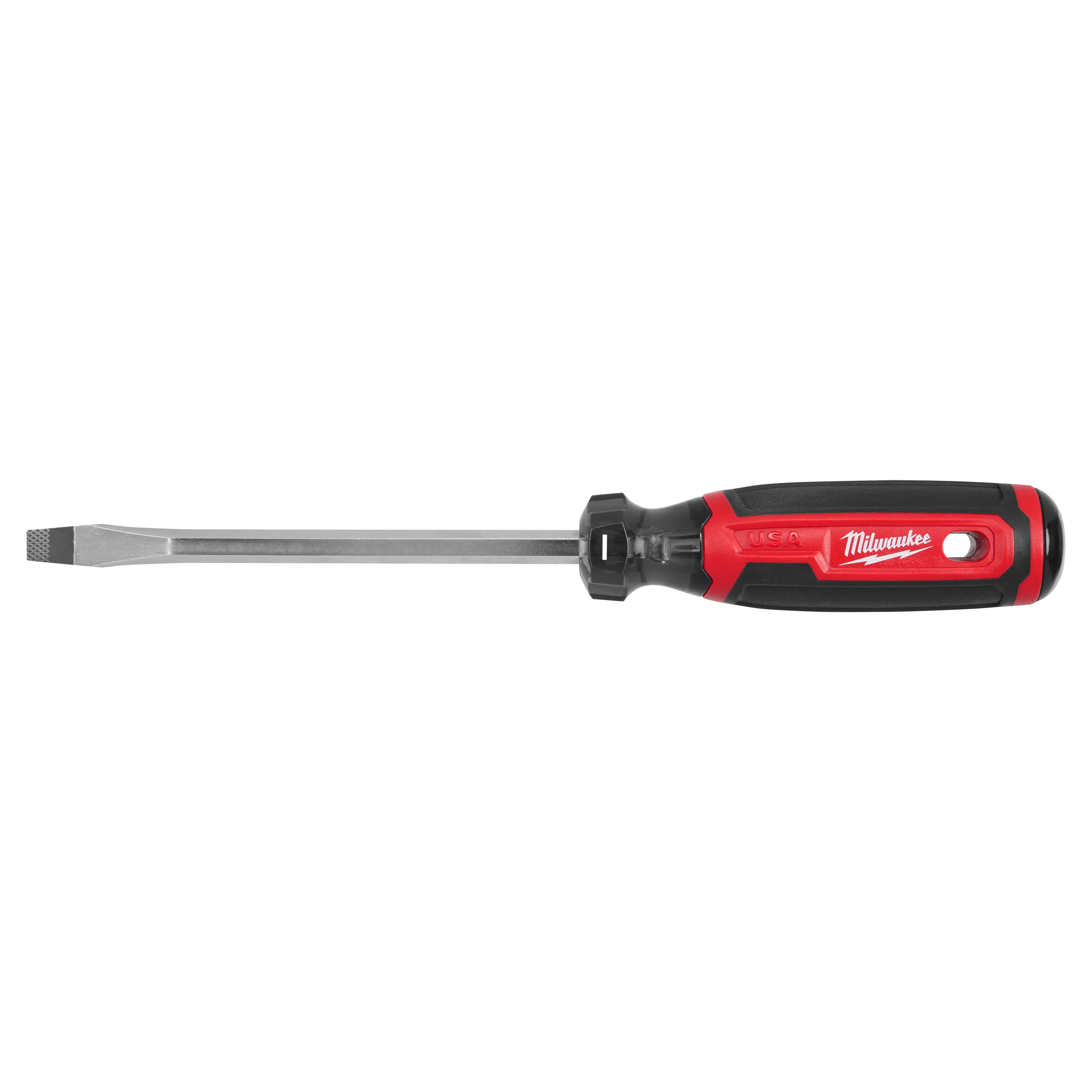 5/16" Slotted 6" Cushion Grip Screwdriver (USA) with a red and black handle, providing a comfortable grip.