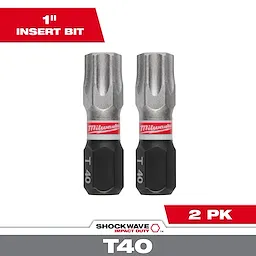 SHOCKWAVE™ Impact Duty 1" T40 INSERT BIT 2Pk