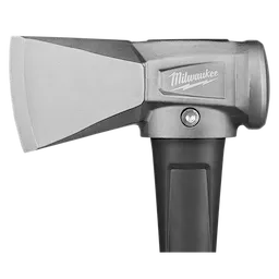 Milwaukee 8lb Splitting Maul (36" Handle) with a gray and silver head and black handle shown in close-up against a white background.