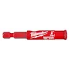 3/8" Diamond Grit Hole Saw from Milwaukee, featuring a red body with a hex shank and diamond-coated cutting edge.