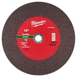 12" x 1/8" x 1" masonry cut-off wheel, Type 1, for cutting tasks, showing product details and specifications.