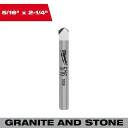 5/16" Granite and Stone Bit standing upright on a plain background with size text above and label below.