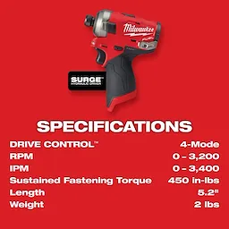 M12 FUEL™ SURGE™ 1/4" Hex Hydraulic Driver