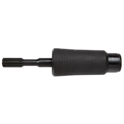 The Spline to SDS Max Adapter is a cylindrical tool accessory made from dark metal. It has a ridged grip and a spline end that connects to the SDS Max system for secure and efficient drilling. Ideal for converting spline tools to SDS Max compatibility.