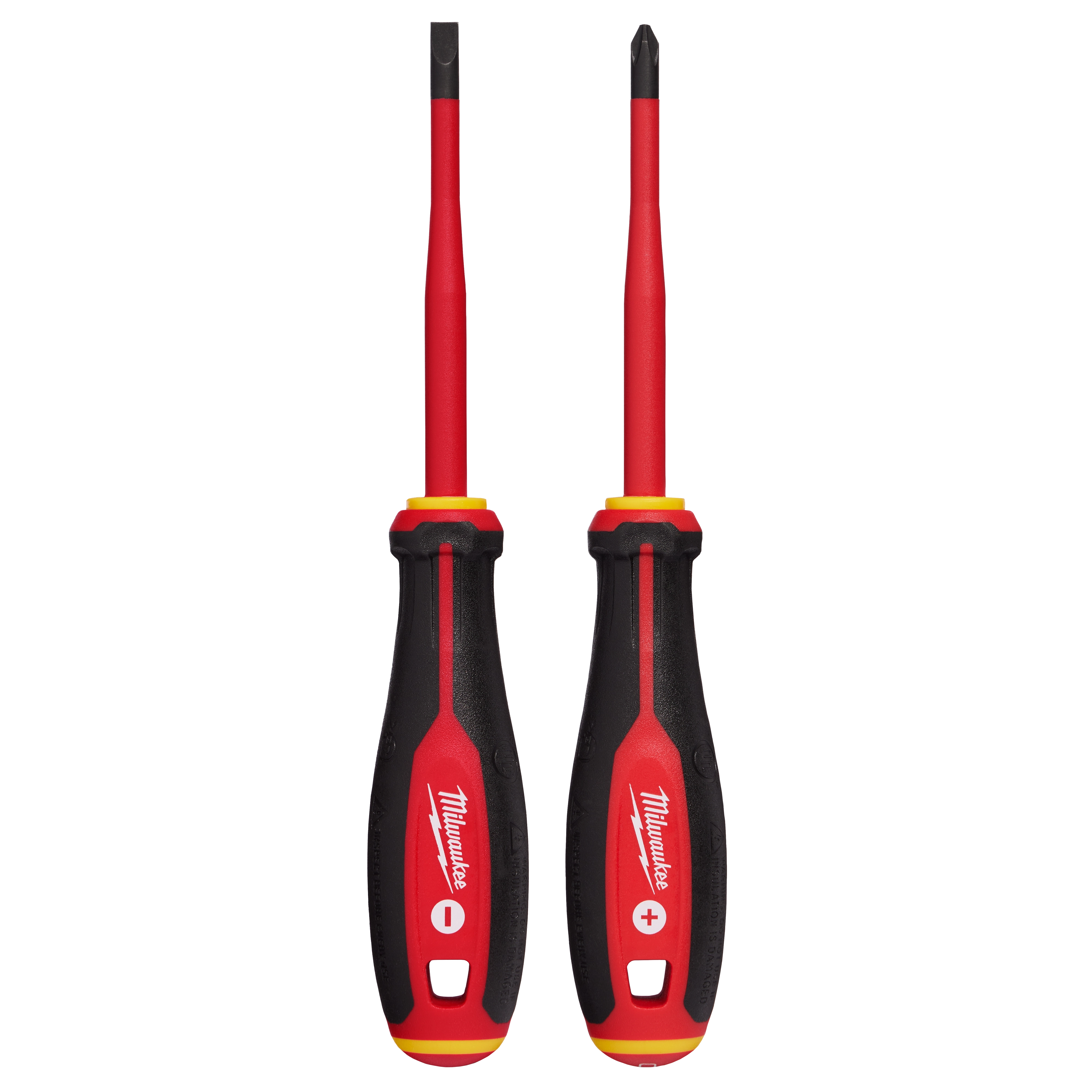 2pc 1000V Insulated Slim Tip Screwdriver Set