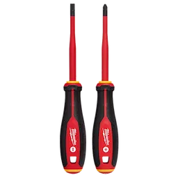 2pc 1000V Insulated Slim Tip Screwdriver Set