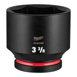 SHOCKWAVE Impact Duty 1" Drive 3-3/8" Standard 6 Point Socket standing upright with visible size marking 3 3/8.