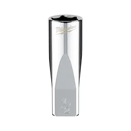 1/4" Drive 1/2" SAE 6-Point Deep Socket with Four Flat Sides