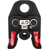 RLS ACR Press Jaws for M18 FORCE LOGIC Press Tools, with safety labels and specifications imprinted on the black and red tool.