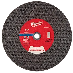 14" x 1/8" x 1" Performance+ Metal Cut Off Wheel. Suitable for cutting metal and stainless steel.