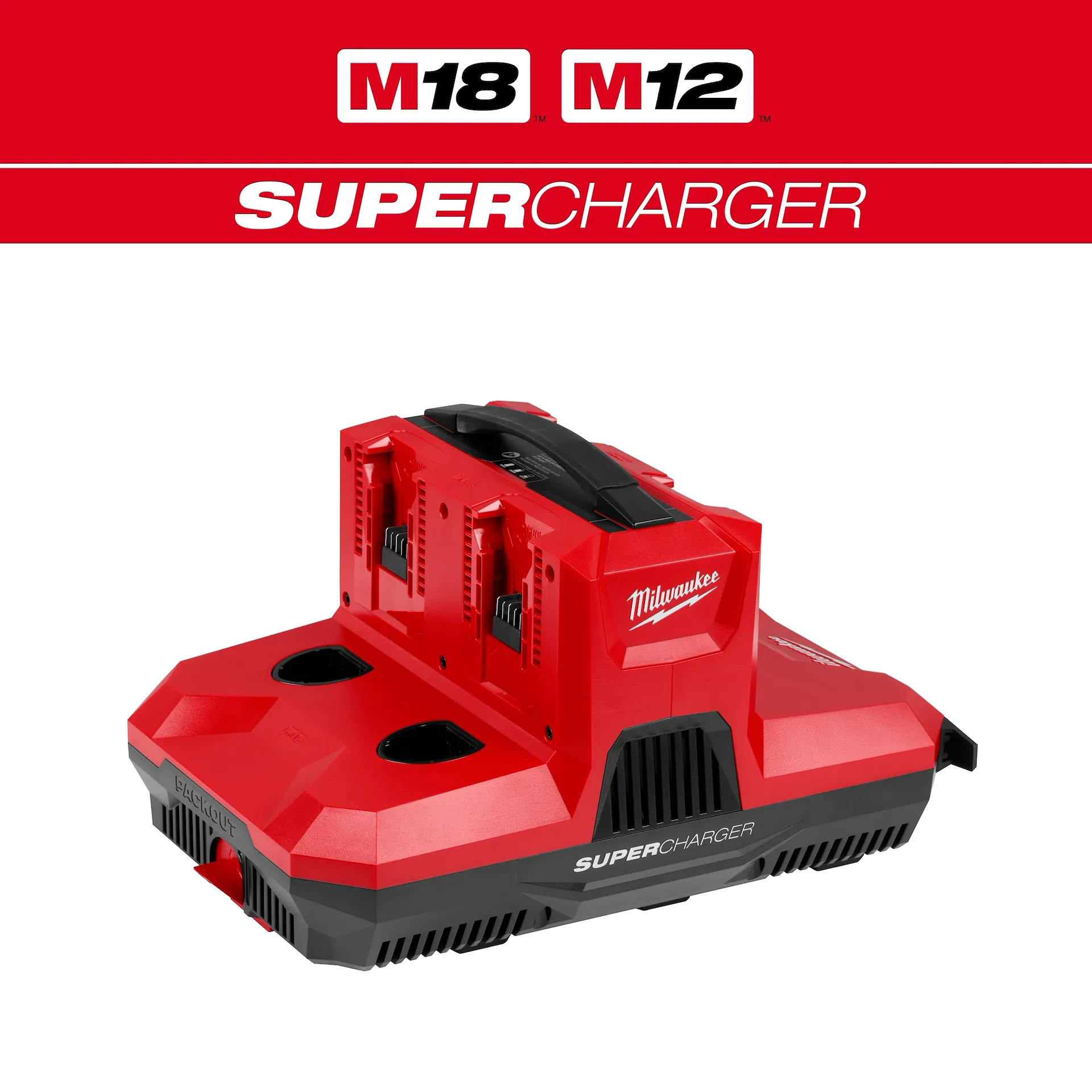 Milwaukee M18 and M12 Four Bay Simultaneous Super Charger 48-59-1818