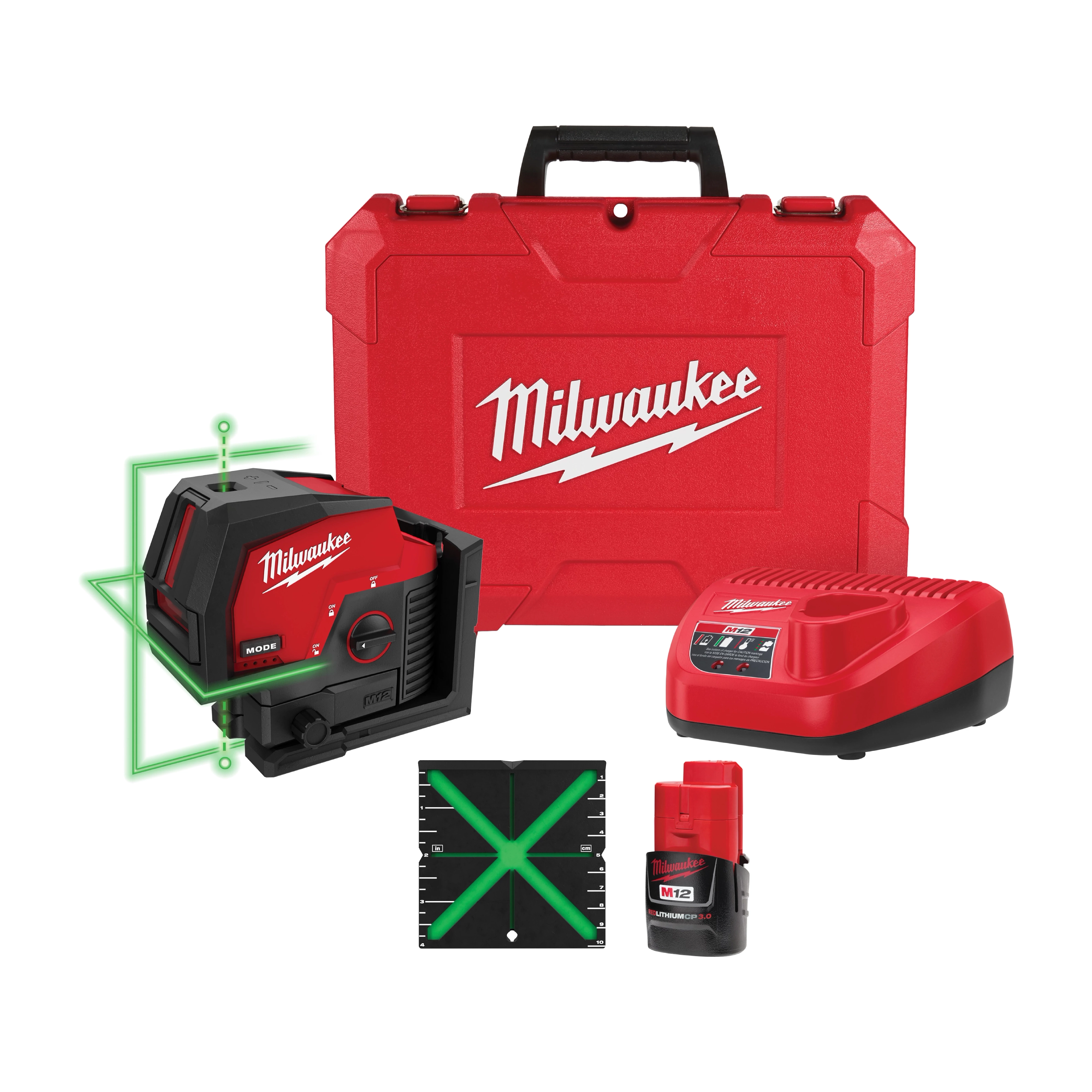 M12™ Green Cross Line & Plumb Points Laser Kit Primary Image