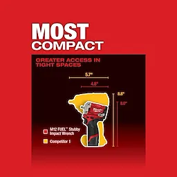 M12 FUEL™ 3/8" Stubby Impact Wrench