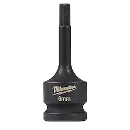 Shockwave Lineman's 1/2" Drive - 6mm Hex Bit Socket is a black metal tool with a hexagonal bit and "6mm" etched on the side. The manufacturer's name is engraved on the socket.