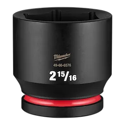 SHOCKWAVE Impact Duty 1" Drive 2-15/16" Standard 6 Point Socket standing upright with a red ring near the base.