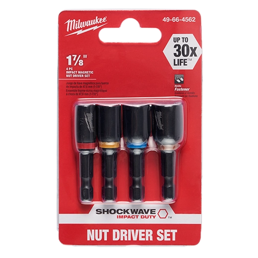 SHOCKWAVE 4PC 1-7/8 Impact Magnetic Nut Driver Set | Milwaukee Tool