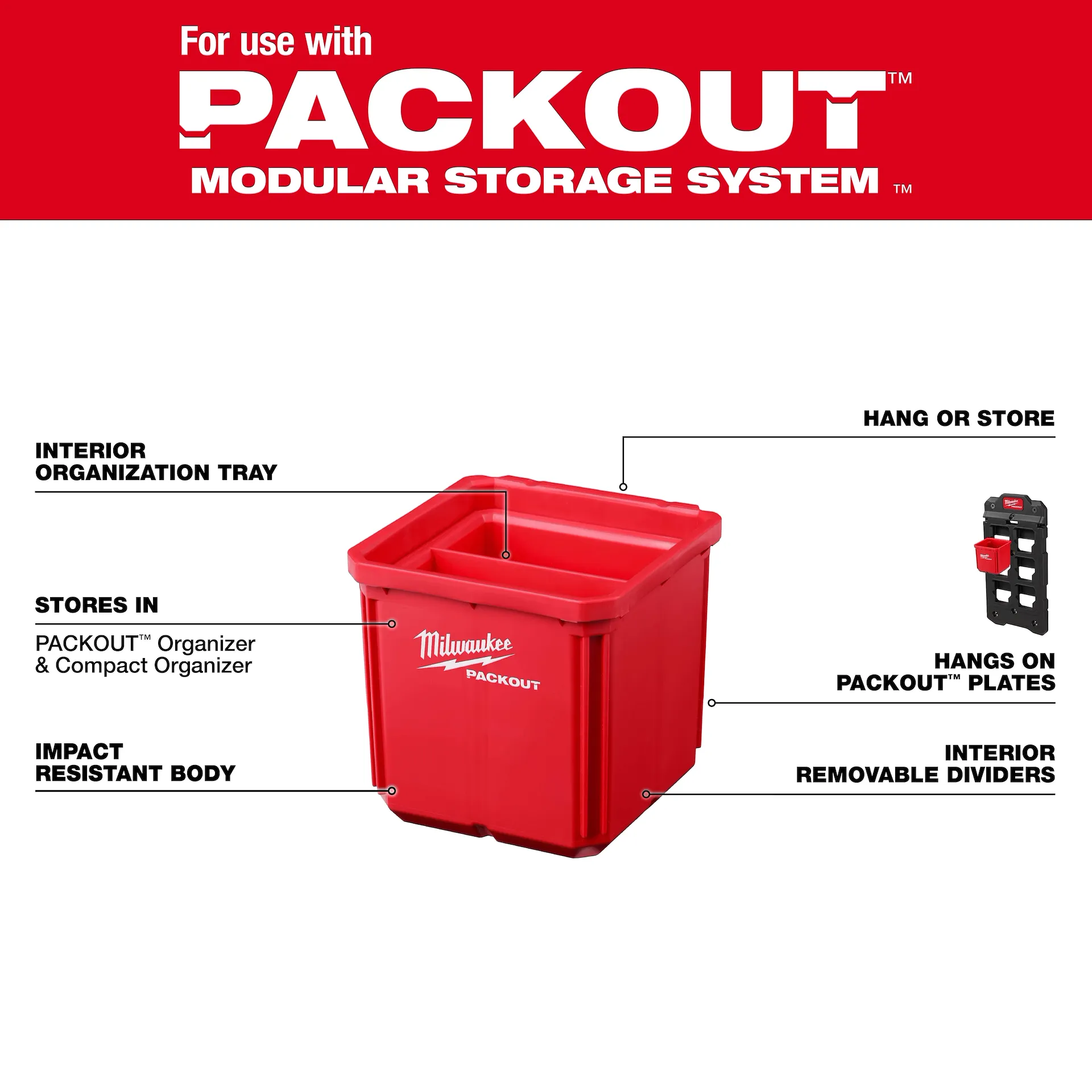 Product image for Milwaukee 48-22-8062 2PK Bin Set