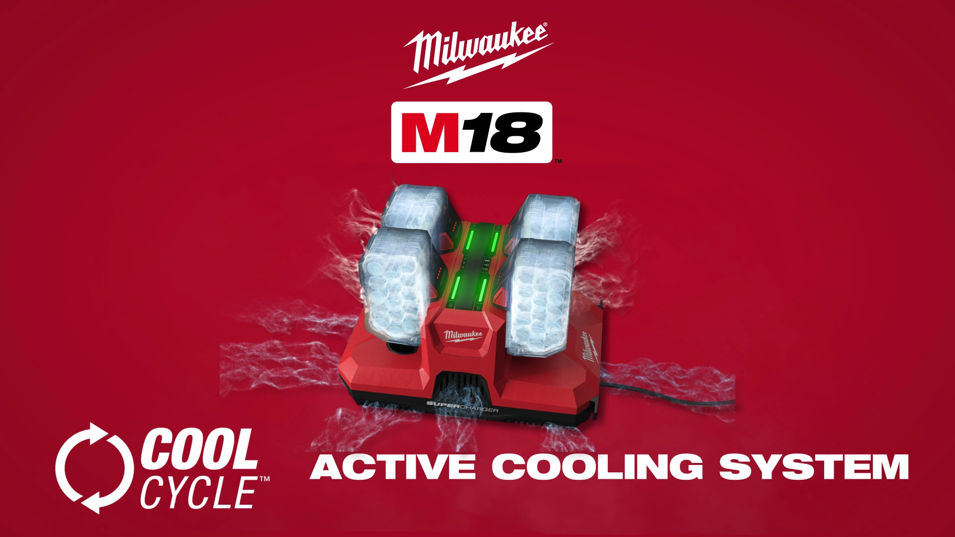 M18 & M12 Four Bay Simultaneous Super Charger w/ PACKOUT 