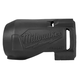 Black protective boot for M18 FUEL 1/4" Hex Impact Driver, featuring a textured surface with Milwaukee branding on the side.